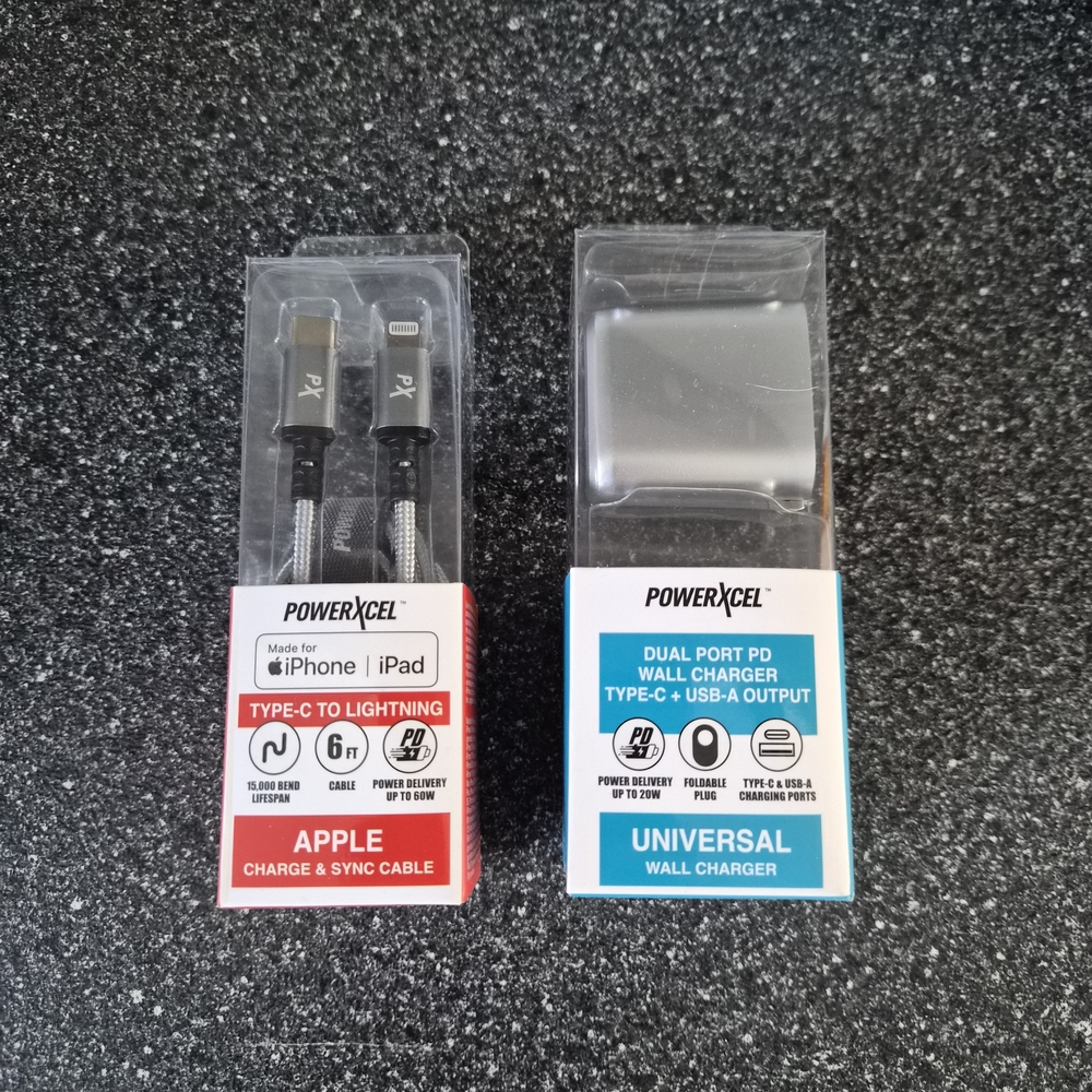 Apple PowerXcel Charging Cable and Universal Wall Charger Set